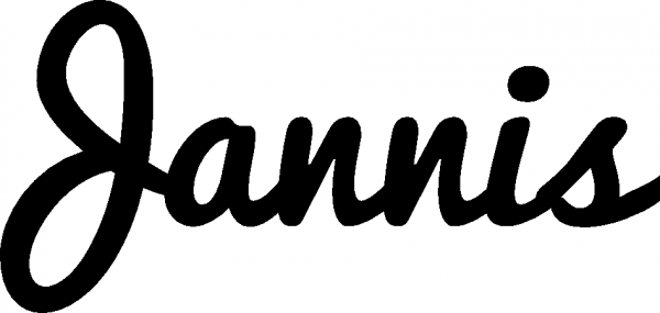 Jannis - Schriftzug aus Eichenholz