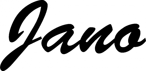 Jano - Schriftzug aus Eichenholz