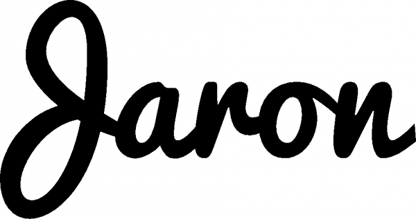 Jaron - Schriftzug aus Eichenholz