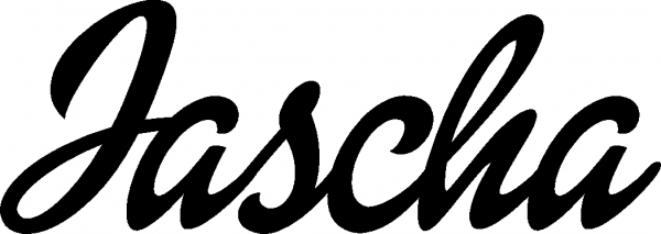 Jascha - Schriftzug aus Eichenholz