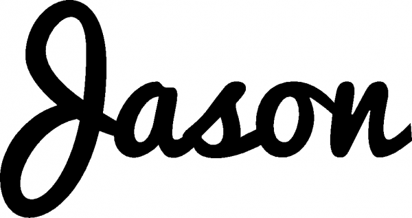 Jason - Schriftzug aus Eichenholz