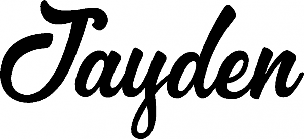 Jayden - Schriftzug aus Eichenholz