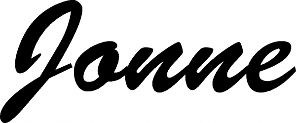 Jonne - Schriftzug aus Eichenholz