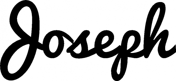 Joseph - Schriftzug aus Eichenholz