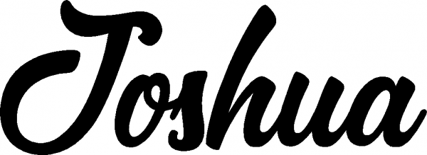 Joshua - Schriftzug aus Eichenholz