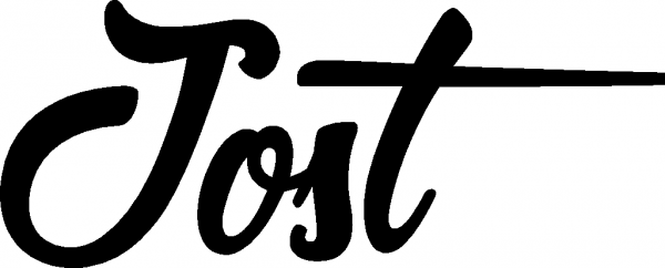 Jost - Schriftzug aus Eichenholz