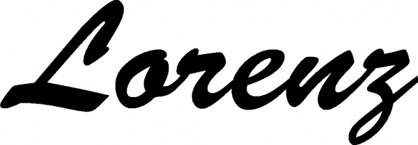 Lorenz - Schriftzug aus Eichenholz