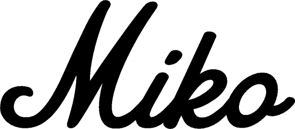 Miko - Schriftzug aus Eichenholz