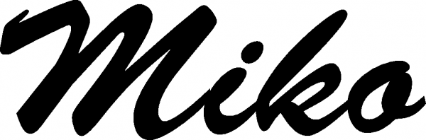 Miko - Schriftzug aus Eichenholz