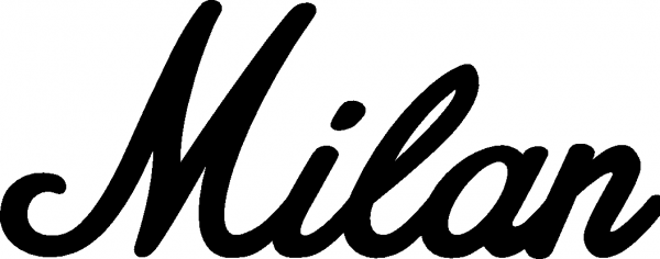 Milan - Schriftzug aus Eichenholz