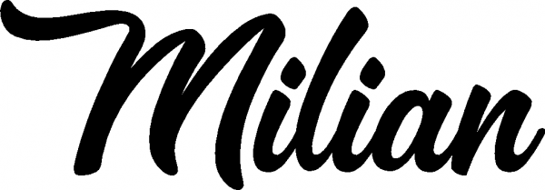 Milian - Schriftzug aus Eichenholz