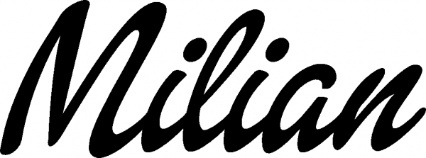 Milian - Schriftzug aus Eichenholz