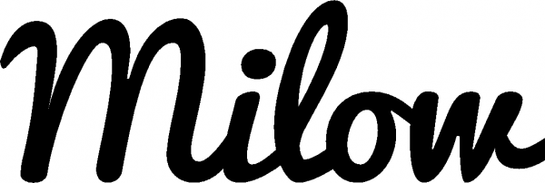 Milow - Schriftzug aus Eichenholz