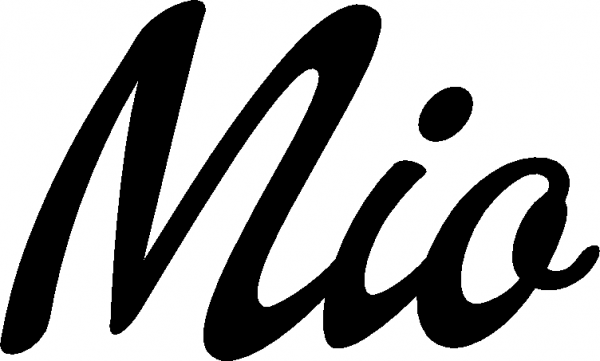 Mio - Schriftzug aus Eichenholz