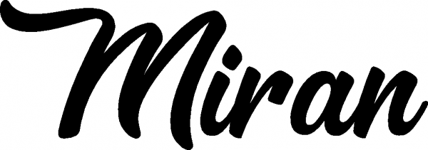 Miran - Schriftzug aus Eichenholz