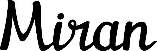 Miran - Schriftzug aus Eichenholz