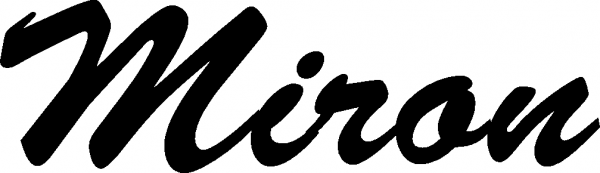 Miron - Schriftzug aus Eichenholz