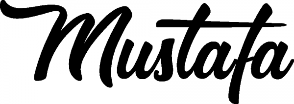 Mustafa - Schriftzug aus Eichenholz