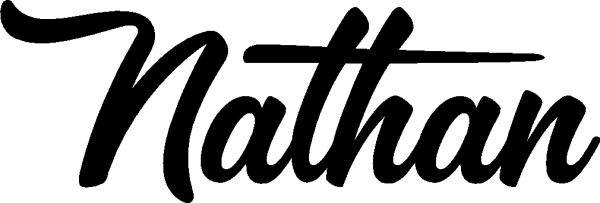 Nathan - Schriftzug aus Eichenholz