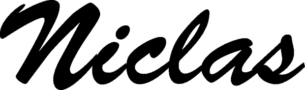 Niclas - Schriftzug aus Eichenholz