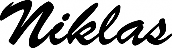 Niklas - Schriftzug aus Eichenholz