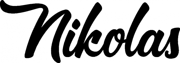 Nikolas - Schriftzug aus Eichenholz