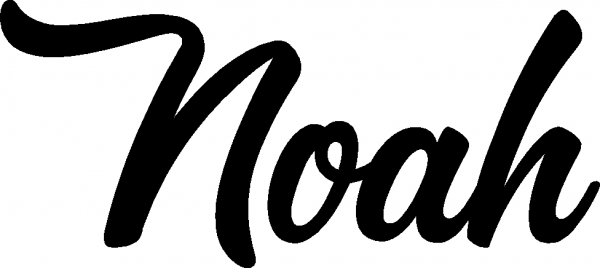 Noah - Schriftzug aus Eichenholz