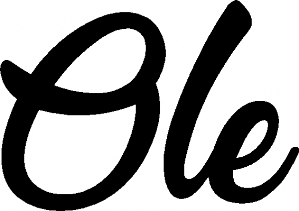 Ole - Schriftzug aus Eichenholz