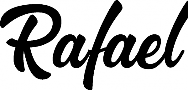 Rafael - Schriftzug aus Eichenholz