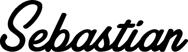 Sebastian - Schriftzug aus Eichenholz