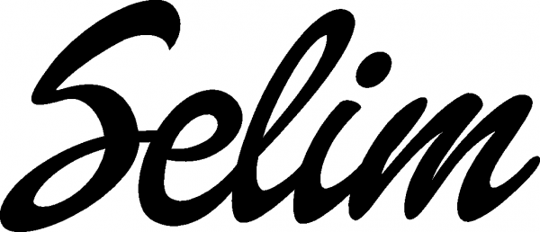 Selim - Schriftzug aus Eichenholz
