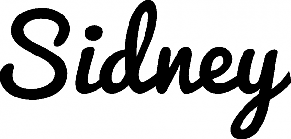 Sidney - Schriftzug aus Eichenholz