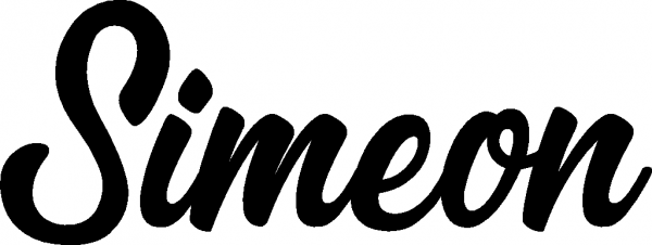 Simeon - Schriftzug aus Eichenholz