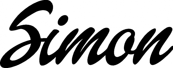 Simon - Schriftzug aus Eichenholz