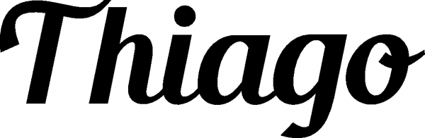 Thiago - Schriftzug aus Eichenholz