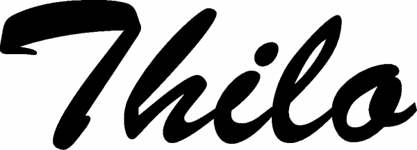 Thilo - Schriftzug aus Eichenholz