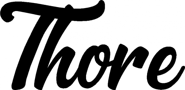 Thore - Schriftzug aus Eichenholz