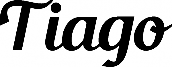 Tiago - Schriftzug aus Eichenholz