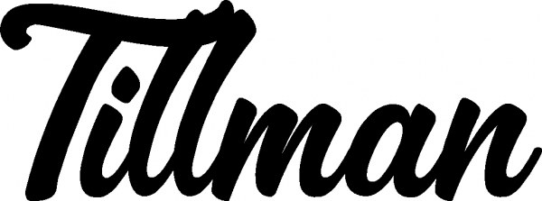 Tillman - Schriftzug aus Eichenholz