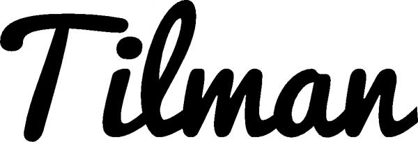 Tilman - Schriftzug aus Eichenholz