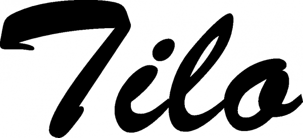 Tilo - Schriftzug aus Eichenholz