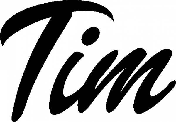 Tim - Schriftzug aus Eichenholz