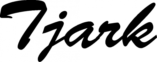 Tjark - Schriftzug aus Eichenholz