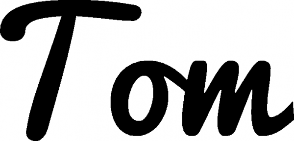 Tom - Schriftzug aus Eichenholz