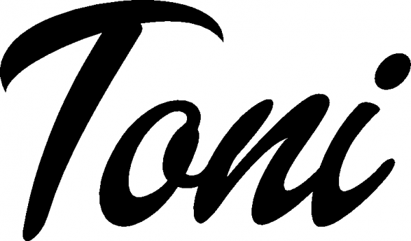 Toni - Schriftzug aus Eichenholz