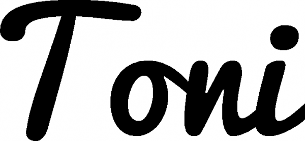 Toni - Schriftzug aus Eichenholz