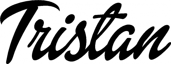 Tristan - Schriftzug aus Eichenholz
