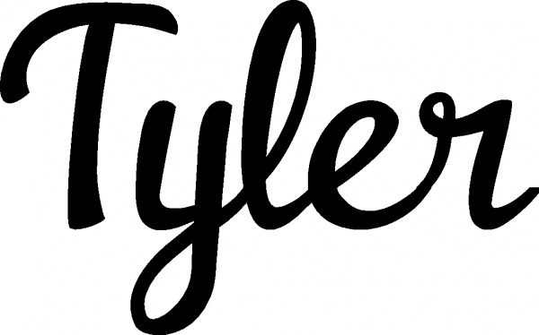 Tyler - Schriftzug aus Eichenholz
