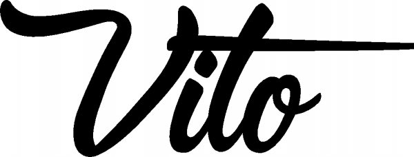 Vito - Schriftzug aus Eichenholz