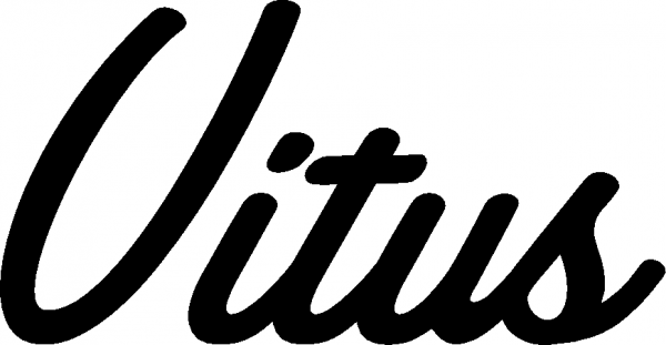 Vitus - Schriftzug aus Eichenholz